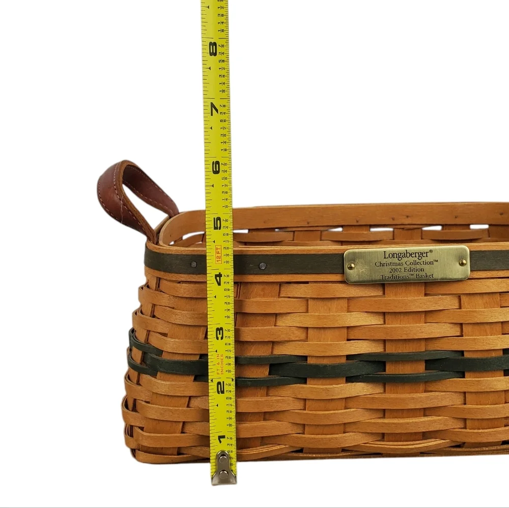 LONGABERGER 2002 Christmas Traditions Basket w/ Liner & Plastic Protector